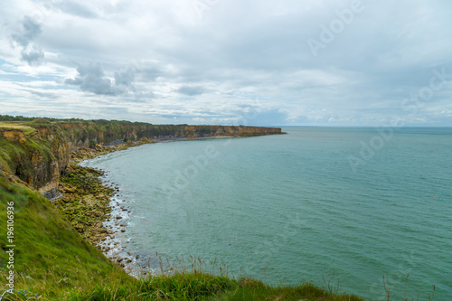 WWII, The Pointe du Hoc was the highest point between Utah Beach and Omaha Beach. On D-Day the US Army assaulted and captured Pointe du Hoc after scaling the cliffs.