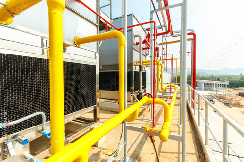 Canvas Print refrigeration station evap condenser.