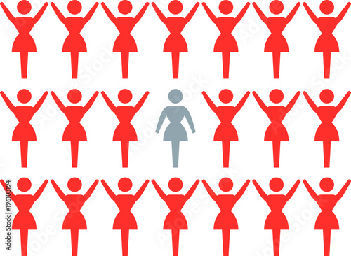 A woman left behind