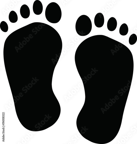 Simplified Silhouette of the soles of the feet