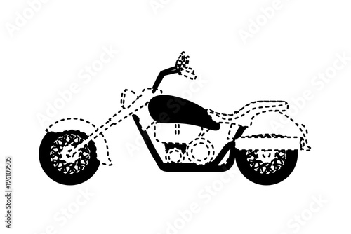 retro motorcycle classic icon vector illustration design