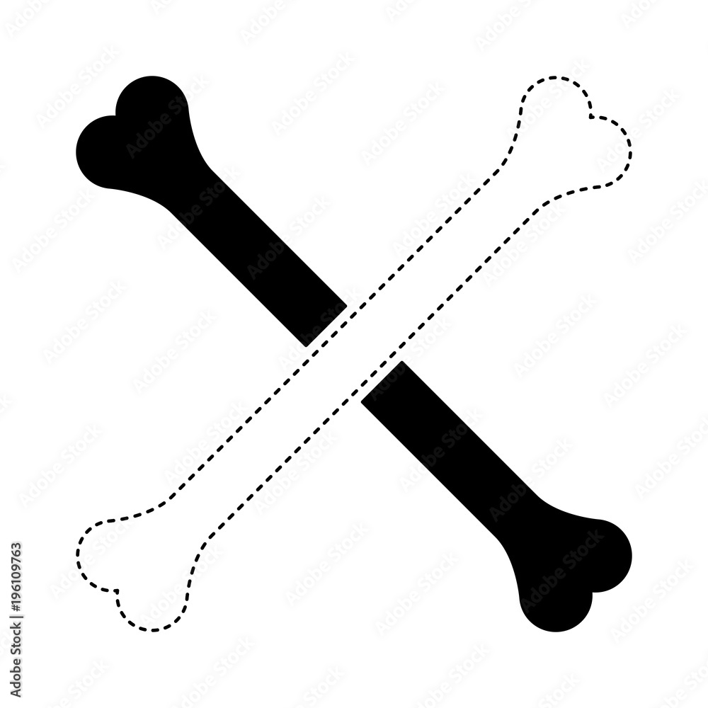 bones crossed isolated icon vector illustration design bones crossed isolated icon vector illustration design