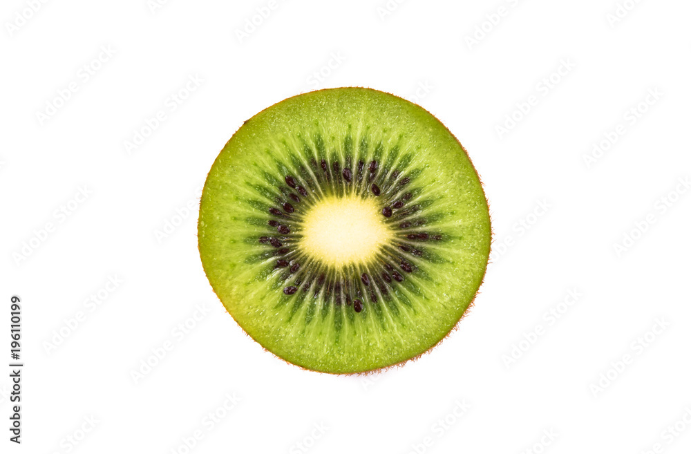 Half of Kiwi fruit isolated on white background. Half of Kiwi fruit isolated on white background.