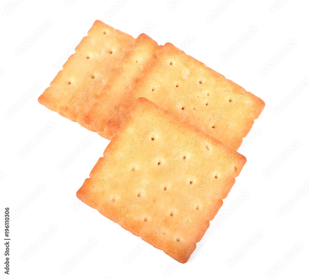 Cracker isolated on white background Cracker isolated on white background