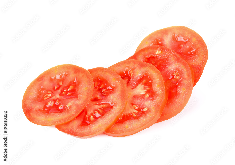 Fresh slice tomato on white background Fresh slice tomato on white background