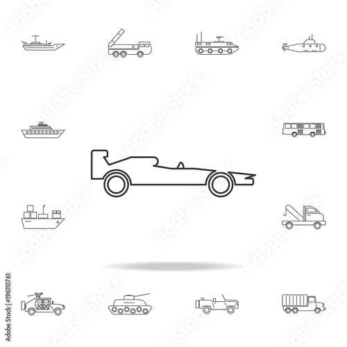 F1 Icon. Detailed set of transport outline icons. Premium quality graphic design icon. One of the collection icons for websites, web design, mobile app