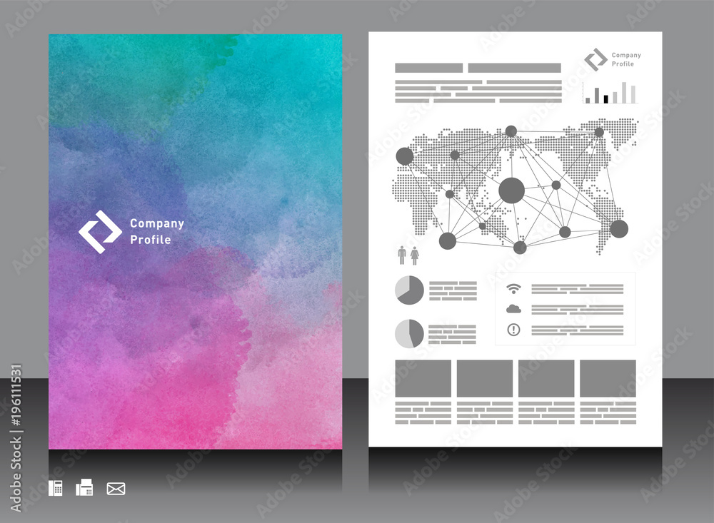 パンフレット表紙素材 テンプレート Stock ベクター Adobe Stock