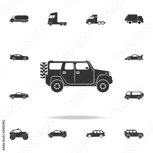 Off-road car icon. Detailed set of transport icons. Premium quality graphic design. One of the collection icons for websites, web design, mobile app