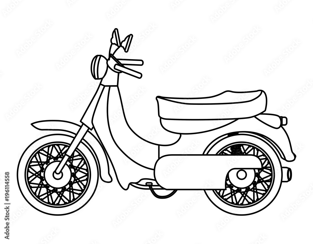 retro urban motorcycle classic icon vector illustration design
