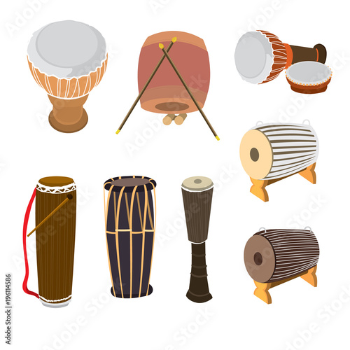 Musical instrument, Drum, Thailand vector.