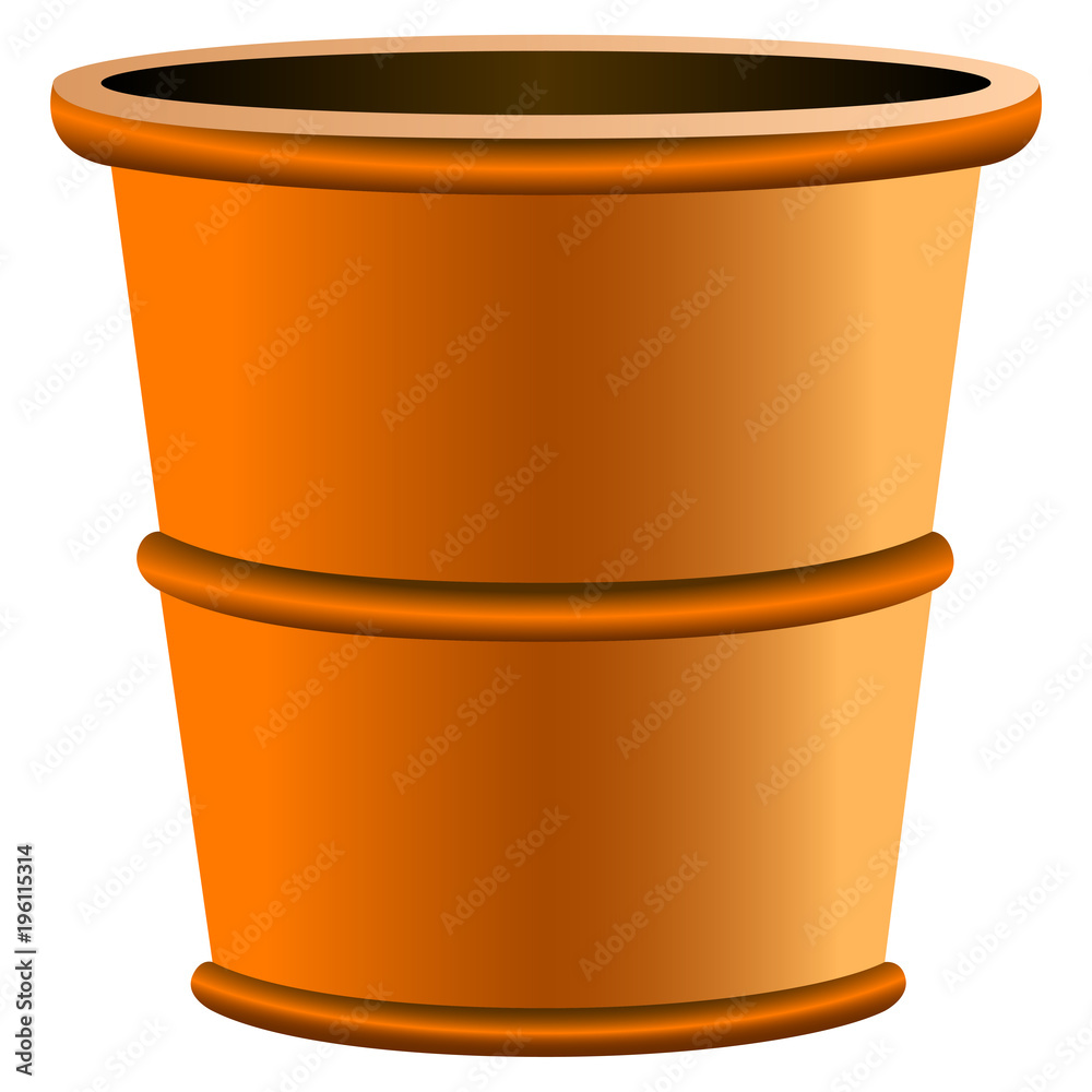 empty flower pot cartoon
