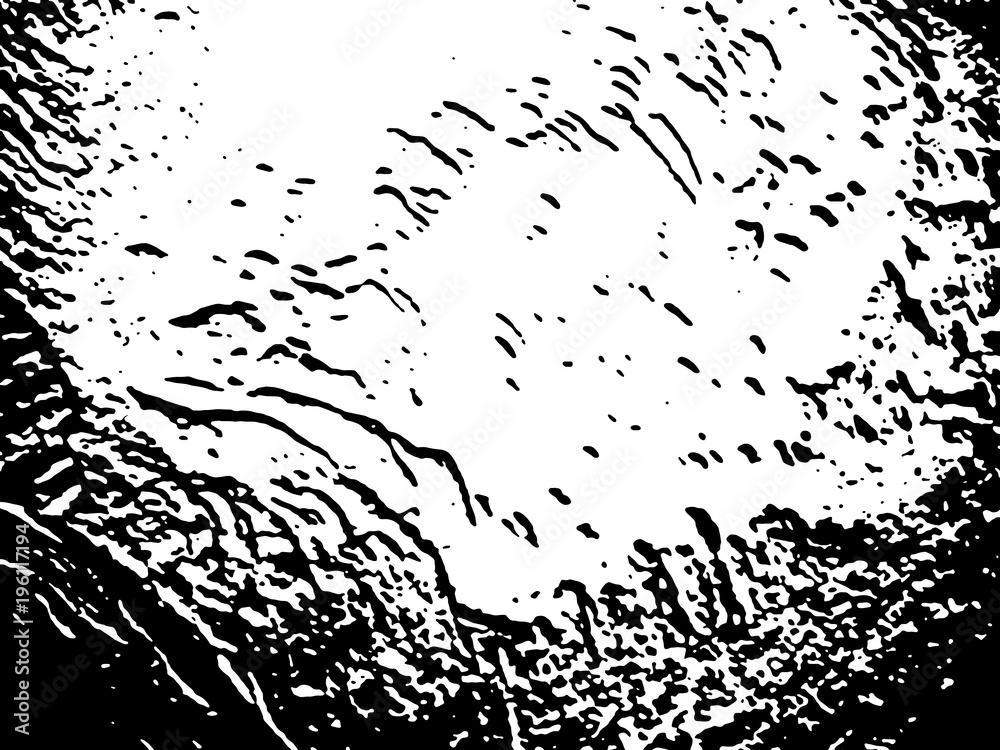 Volumetric smear spot,  black and white. abstract background pattern for design. monochrome grunge texture.