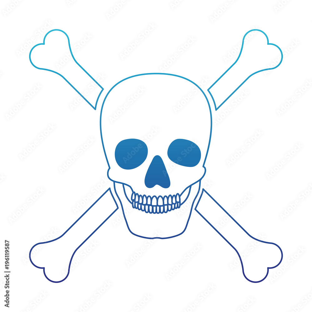 skull with bones crossed vector illustration design skull with bones crossed vector illustration design