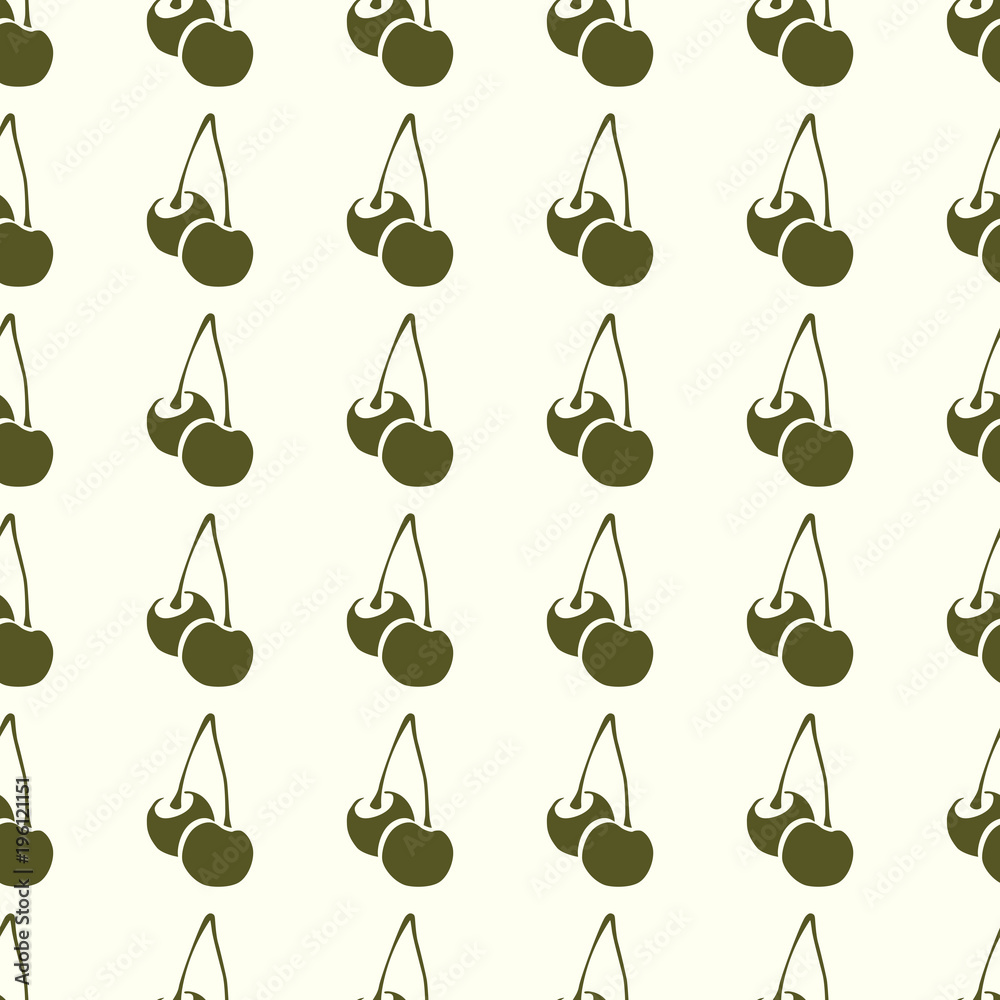 Fruits vector illustration on a seamless pattern background Fruits vector illustration on a seamless pattern background