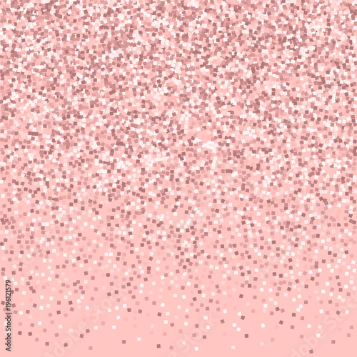 Pink gold glitter. Top gradient with pink gold glitter on pink background. Sightly Vector illustration. © Begin Again