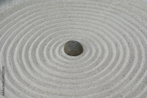 zen sand and stone