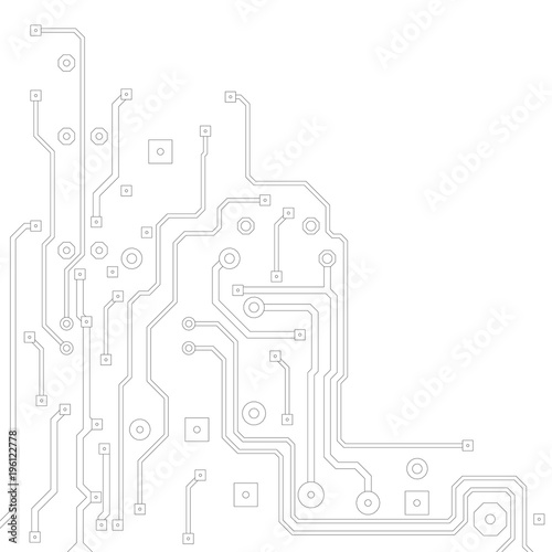 Abstract technological background with a circuit board texture. Vector hi tech Illustration.