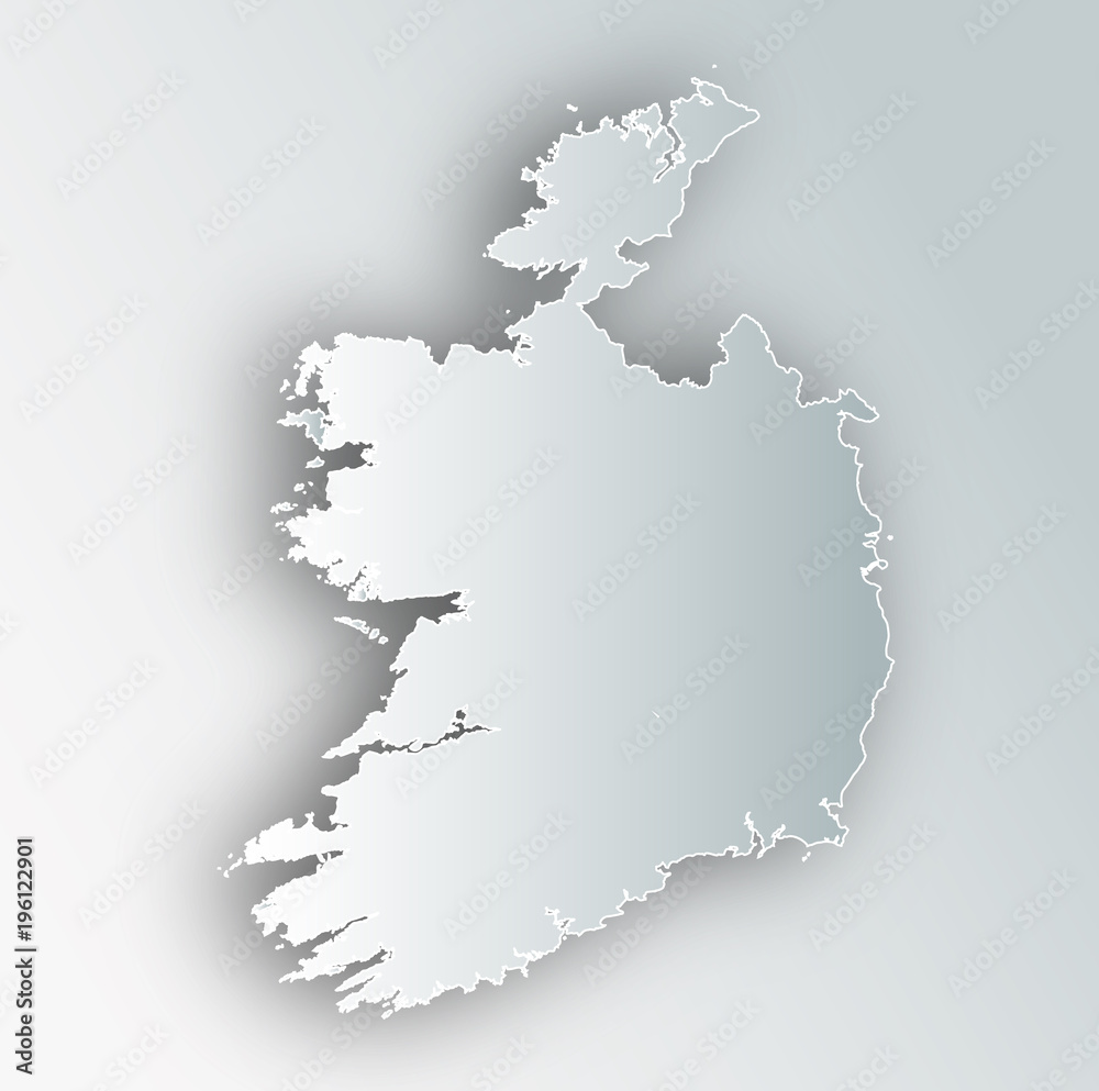アイルランド　地図　フレーム　アイコン