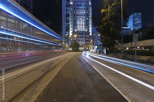 Night Traffic in Hong Kong city