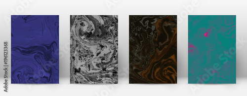 Abstract cover. Modern design template. Admirable suminagashi marble. Minimalistic hipster flyer design. Splendid trendy abstract cover. Vector illustration.