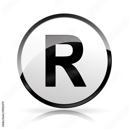 trademark icon on white background