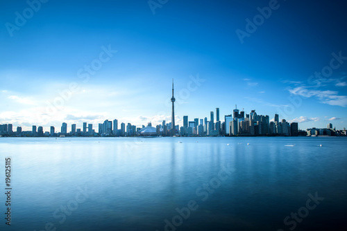 Toronto city skyline at night, Ontario, Canada