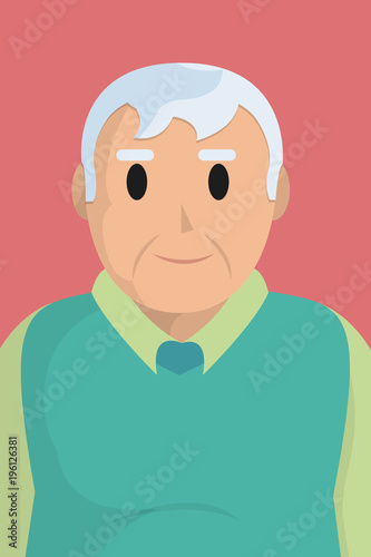 Cute grandfather profile