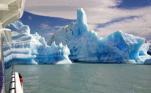 Icebergs from Upsala Glacier in the Argentino Lake, Argentina photo