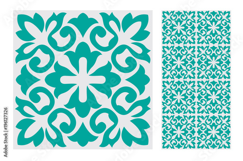 vintage tiles patterns antique seamless design in Vector illustration