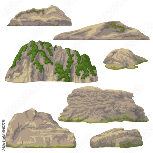 Rocks, Hills and Stones Isolated