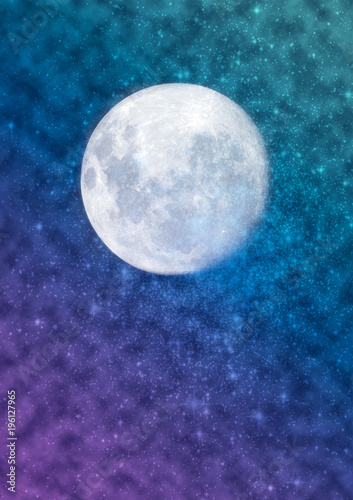 Moon Mond Vollmond Galaxie Magie