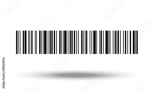 Barcode on white background photo