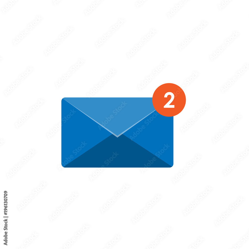 New incoming message icon, message sign. Mail, email. Vector illustration.