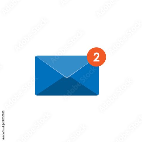 New incoming message icon, message sign. Mail, email. Vector illustration.