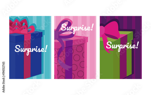 Set of suprise cards
