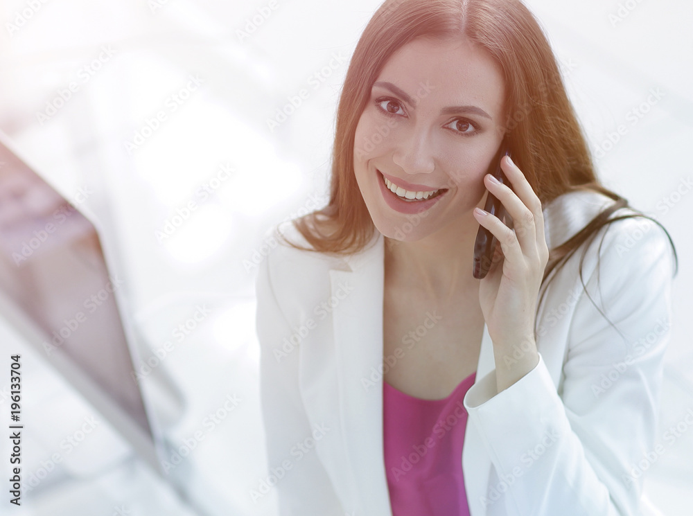 female Manager talking on the phone female Manager talking on the phone