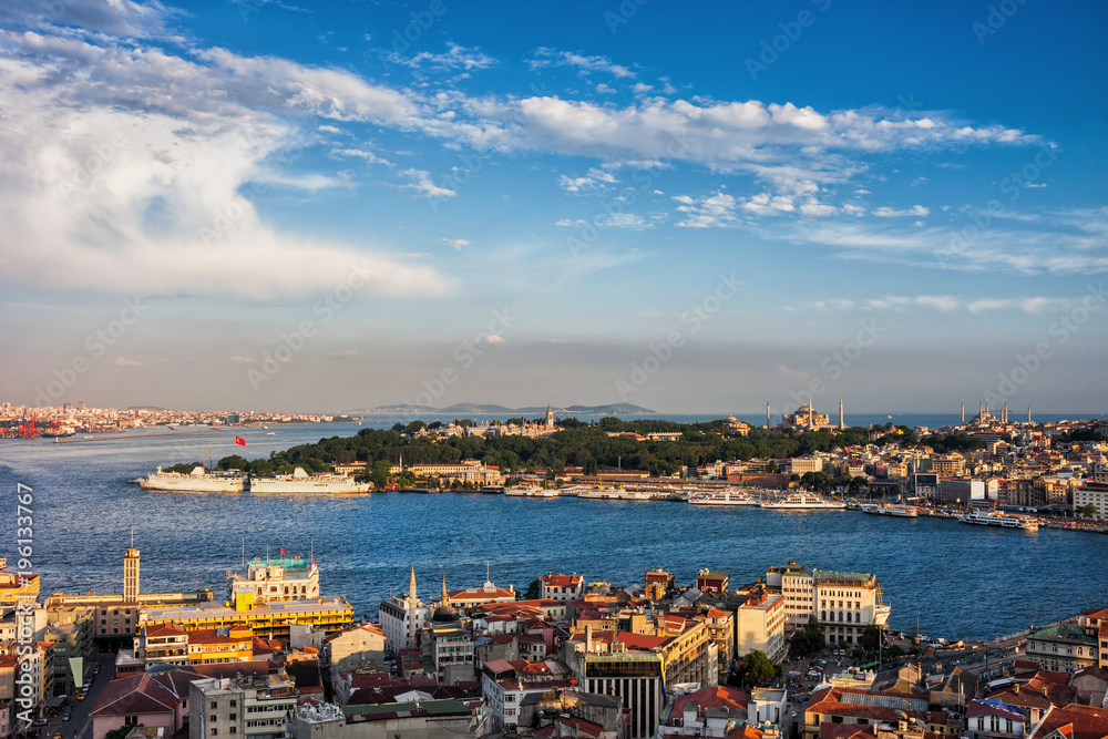 City Of Istanbul Sunset Cityscape