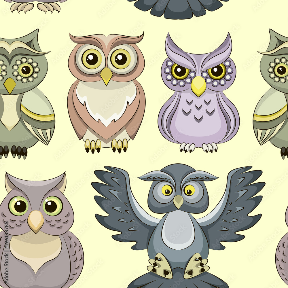 Pattern of color owls