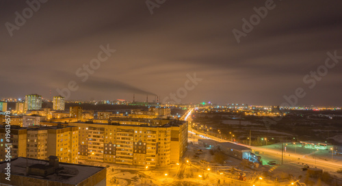 panorama of the night city