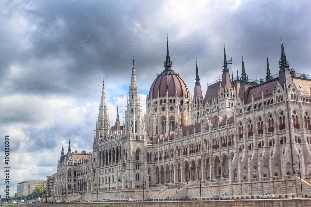 The building of the parliament in Budapest.
