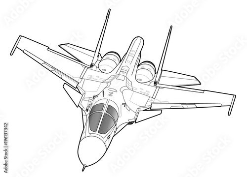 Modern Russian jet bomber aircraft.