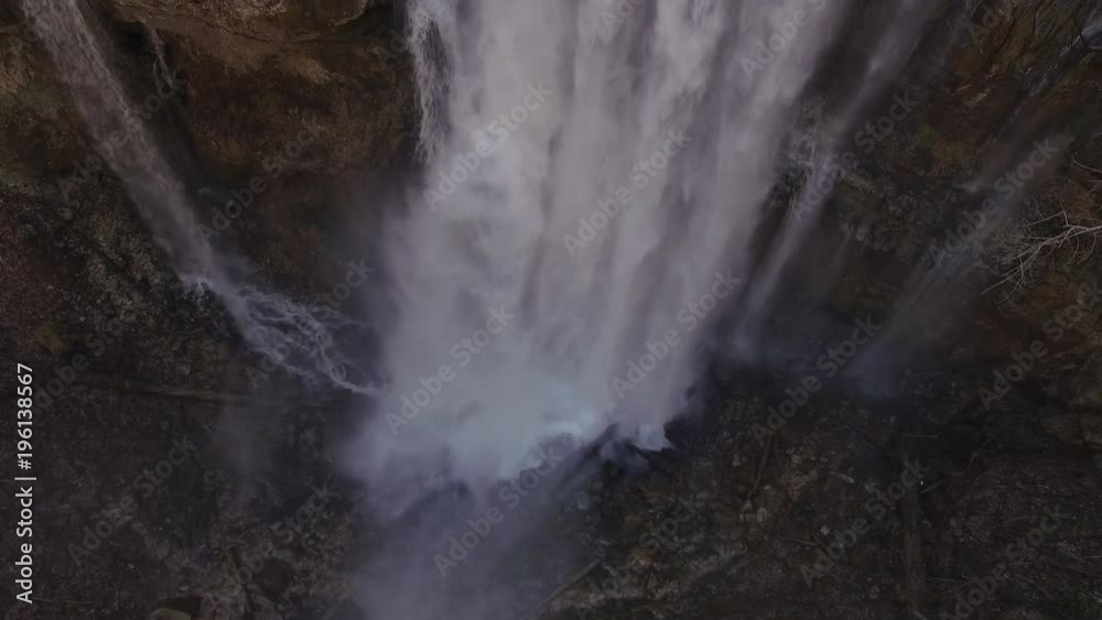 4k Aerial Winter Tennessee Waterfall Crest 002 Tilt Up- Virgin Falls 4k Aerial Winter Tennessee Waterfall Crest 002 Tilt Up- Virgin Falls