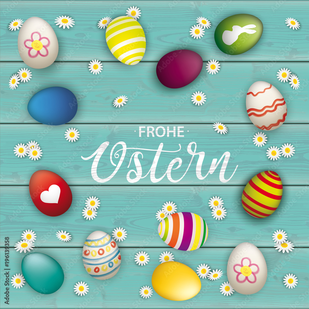 Frohe Ostern Cover Stock-Vektorgrafik | Adobe Stock