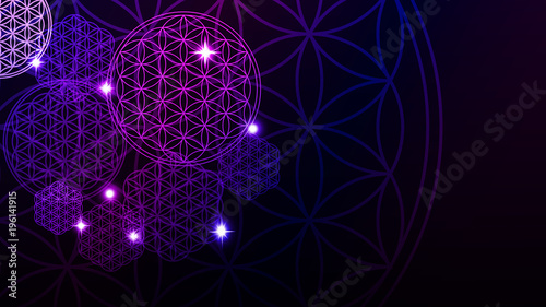 Glowing Flower of Life