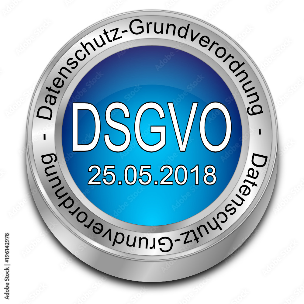 DSGVO General Data Protection Regulation - in german - 3D illustration DSGVO General Data Protection Regulation - in german - 3D illustration