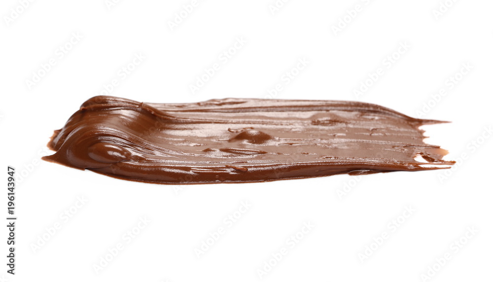 Cream chocolate spreading isolated on white background Cream chocolate spreading isolated on white background