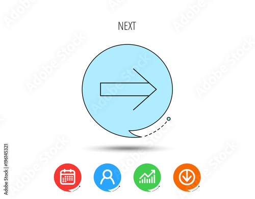Next arrow icon. Forward sign.