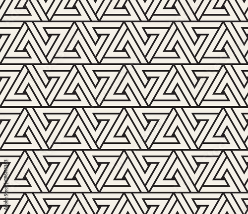 Vector seamless pattern. Modern stylish abstract texture. Repeating geometric tiling from striped elements