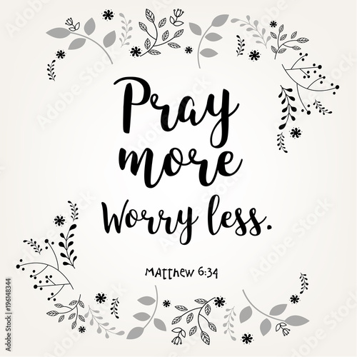 Bible quote verbs in floral wreath vector design
