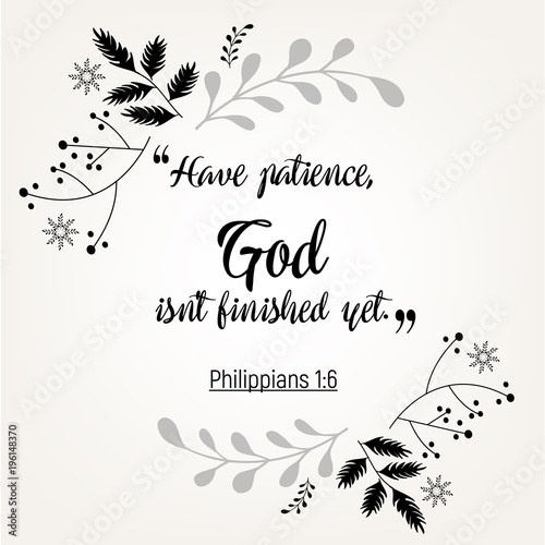 Bible quote verbs in floral wreath vector design